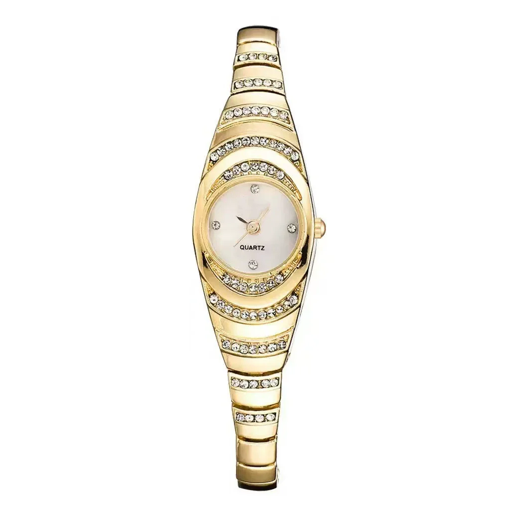 Women's Alloy Bracelet Watch With Oval Dial And Stainless Steel Clasp Leisure Style - Image 4