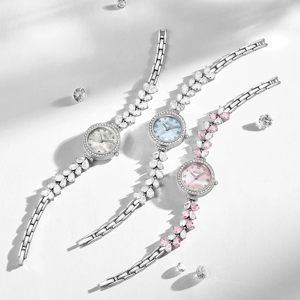 Women's Alloy Bracelet Watch With Round Dial Spiral Crown Jewelry Buckle Mineral Reinforced Mirror Feminine And Super Fairy Style - Image 3