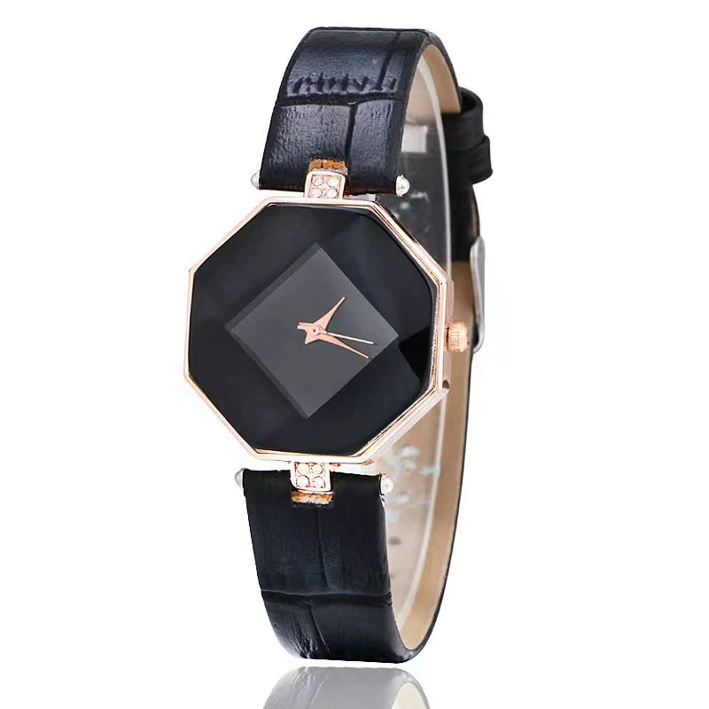 Women's Alloy Case Imitation Leather Strap Round Dial Watch - Image 2