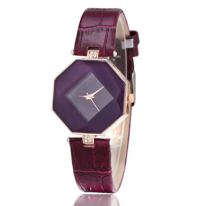 Women's Alloy Case Imitation Leather Strap Round Dial Watch - Image 3
