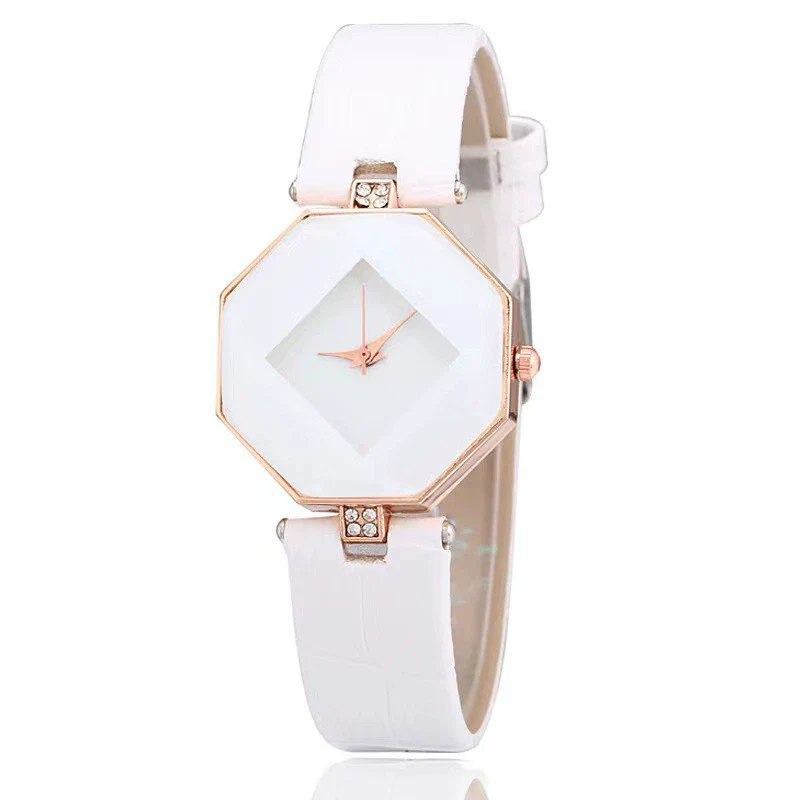 Women's Alloy Case Imitation Leather Strap Round Dial Watch - Image 5