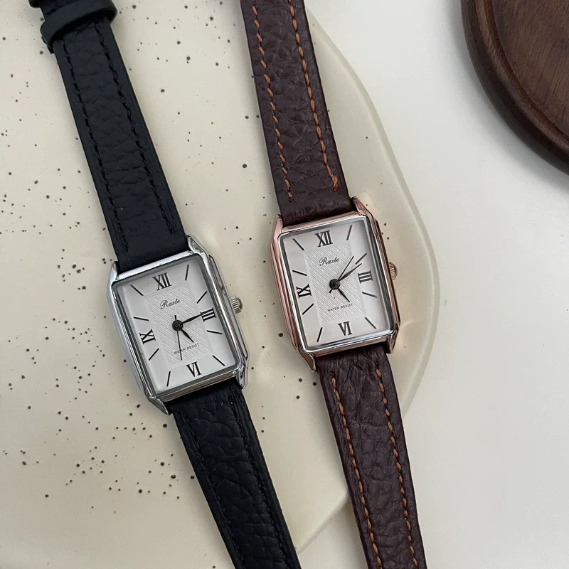 Women's Alloy Case Leisure Rectangular Roman Dial Allmatch Watch - Image 2