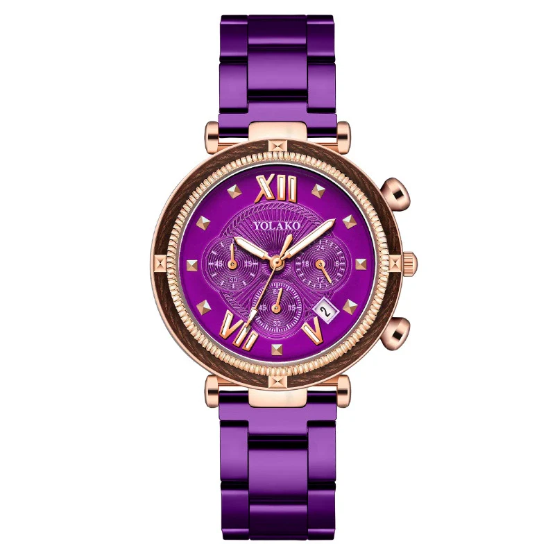 Women's Alloy Case Metal Strap Quartz Watch With Round Dial And Fashion Style - Image 4