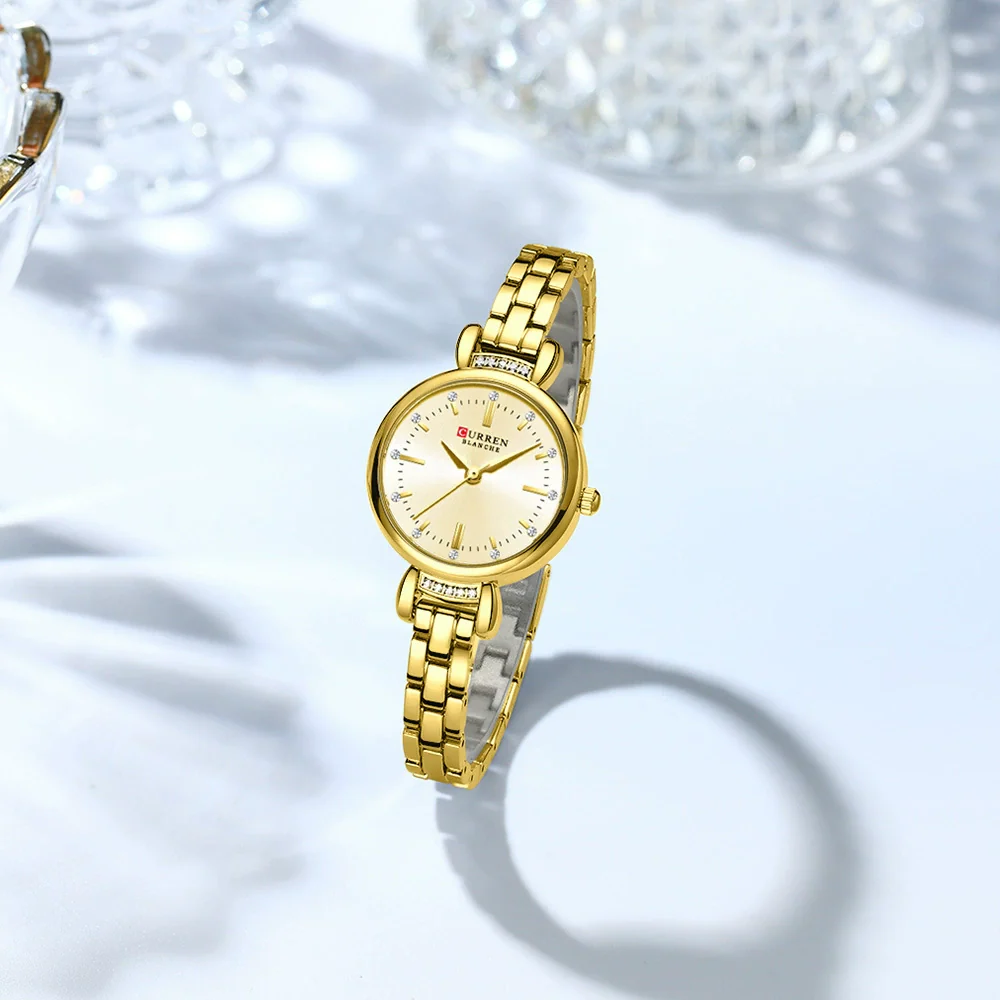 Women's Alloy Case Stainless Steel Band Round Dial Leisure Quartz Wrist Watch - Image 2