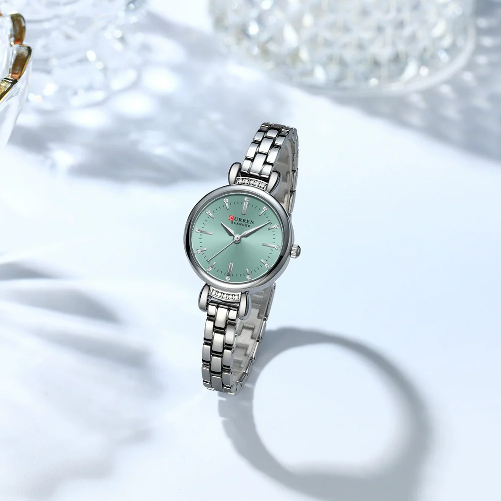 Women's Alloy Case Stainless Steel Band Round Dial Leisure Quartz Wrist Watch - Image 3