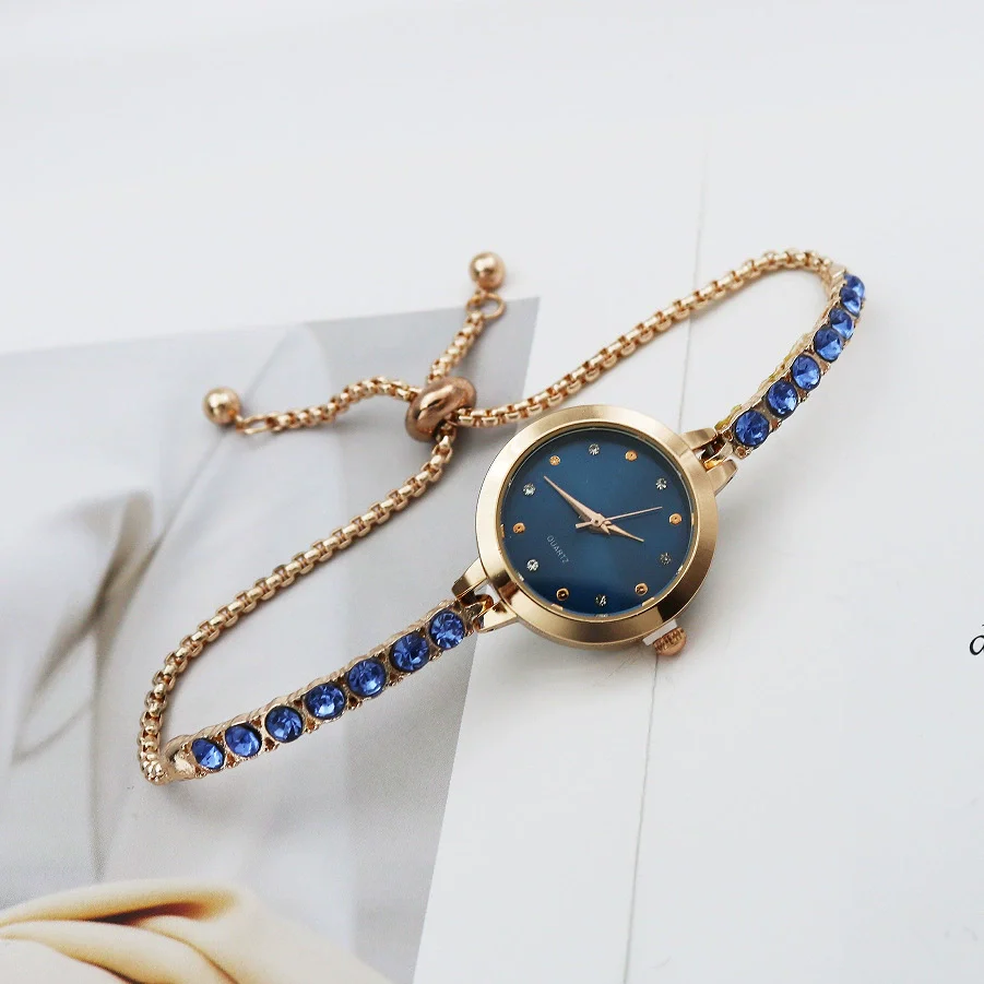 Women's Alloy Case Stainless Steel Strap Round Dial Quartz Bracelet Watch With Mineral Reinforced Glass Mirror Simple Light Luxury And Leisure Style