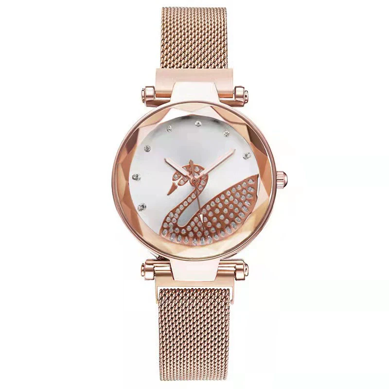 Women's Alloy Casual Round Dial Magnet Buckle Quartz Watch - Image 5