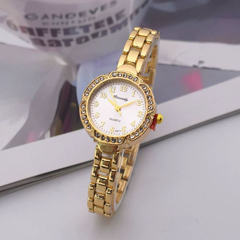 Women's Alloy Flowershaped Leisure Full Diamond Fashion Watch - Image 4