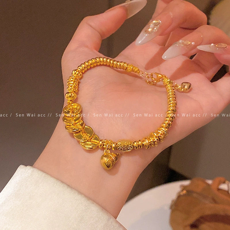 Women's Alloy Geometric Style Electroplating Wrapped Gourd Bracelet - Image 2