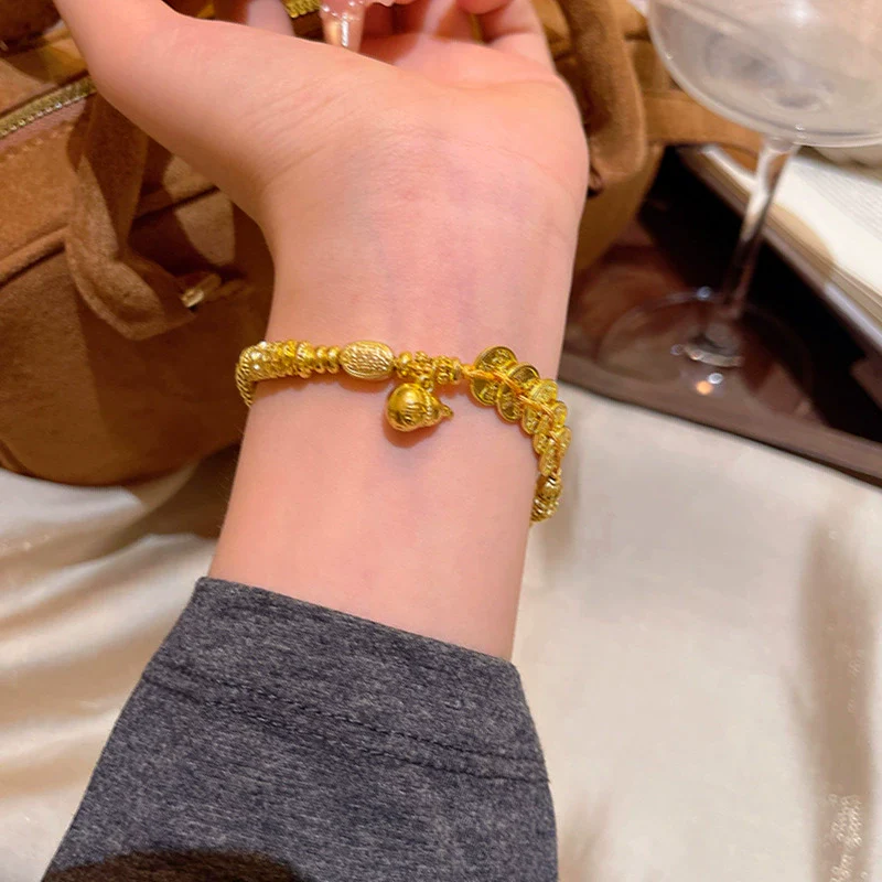 Women's Alloy Geometric Style Electroplating Wrapped Gourd Bracelet - Image 3