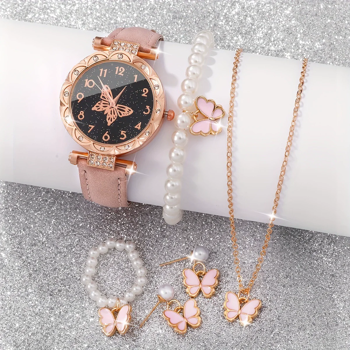Women's Alloy Imitation Leather Belt Watch With Round Dial And Pin Buckle Leisure Style - Image 2