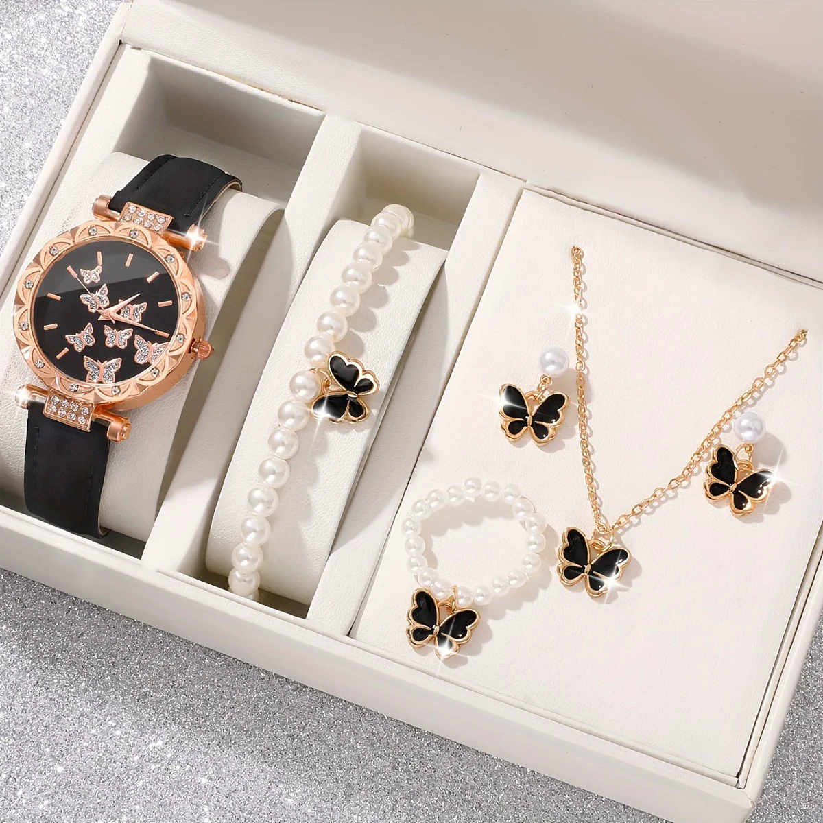 Women's Alloy Imitation Leather Belt Watch With Round Dial And Pin Buckle Leisure Style - Image 4