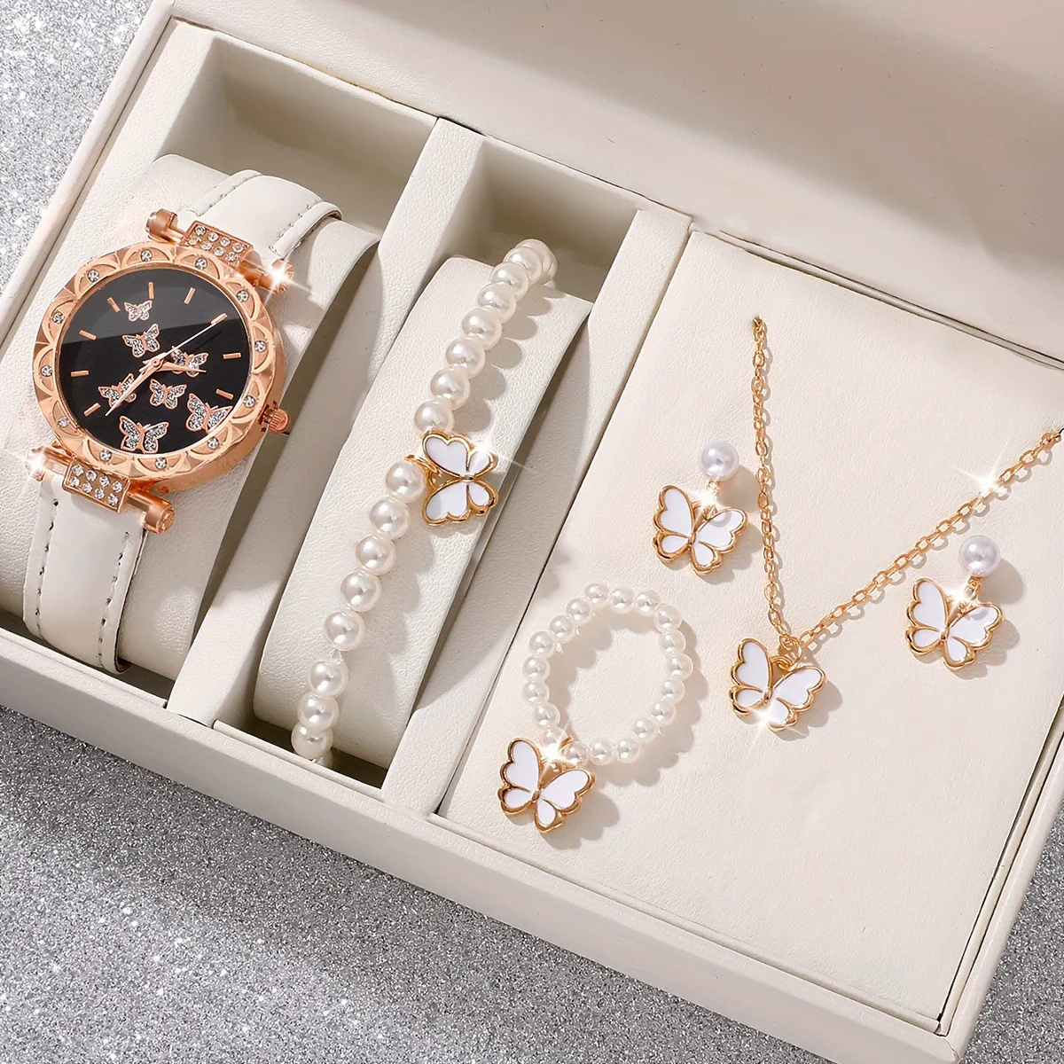 Women's Alloy Imitation Leather Belt Watch With Round Dial And Pin Buckle Leisure Style - Image 9