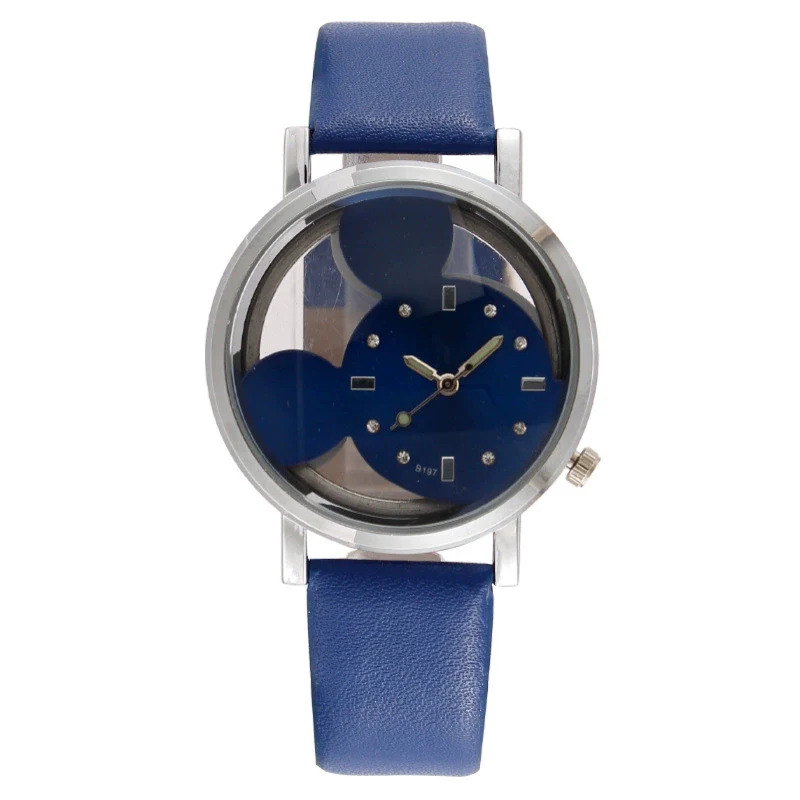 Women's Alloy Leather Belt Quartz Watch With Circular Dial And Fashion Style