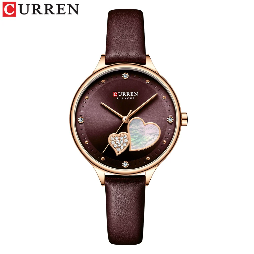 Women's Alloy Leather Casual Round Waterproof Quartz Watch With Pin Buckle And Onion Crown - Image 10