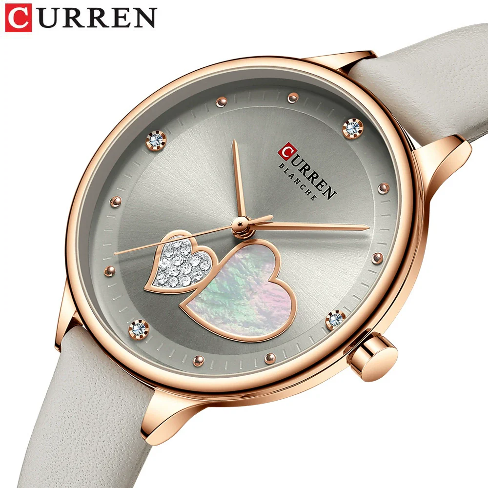 Women's Alloy Leather Casual Round Waterproof Quartz Watch With Pin Buckle And Onion Crown - Image 3