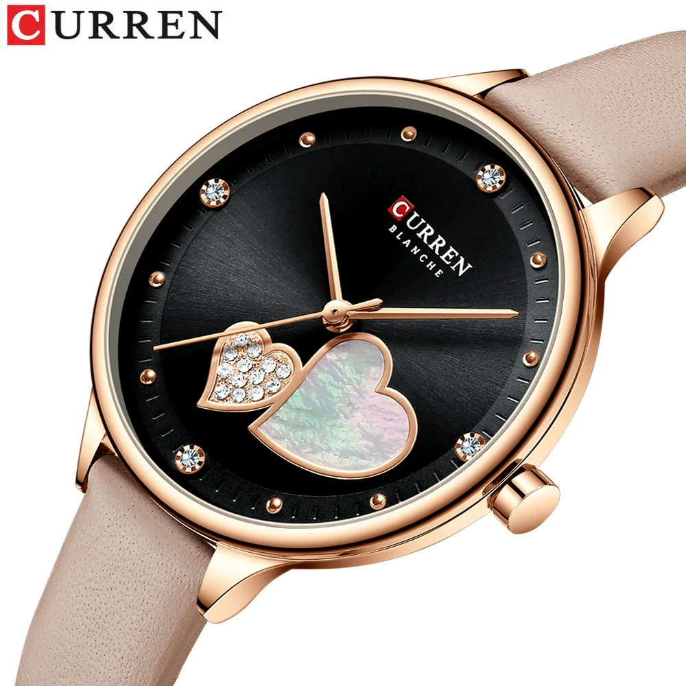 Women's Alloy Leather Casual Round Waterproof Quartz Watch With Pin Buckle And Onion Crown - Image 4