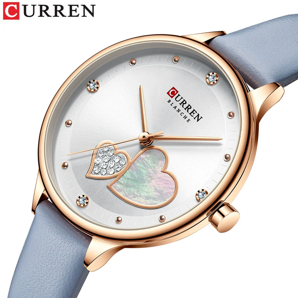 Women's Alloy Leather Casual Round Waterproof Quartz Watch With Pin Buckle And Onion Crown - Image 5