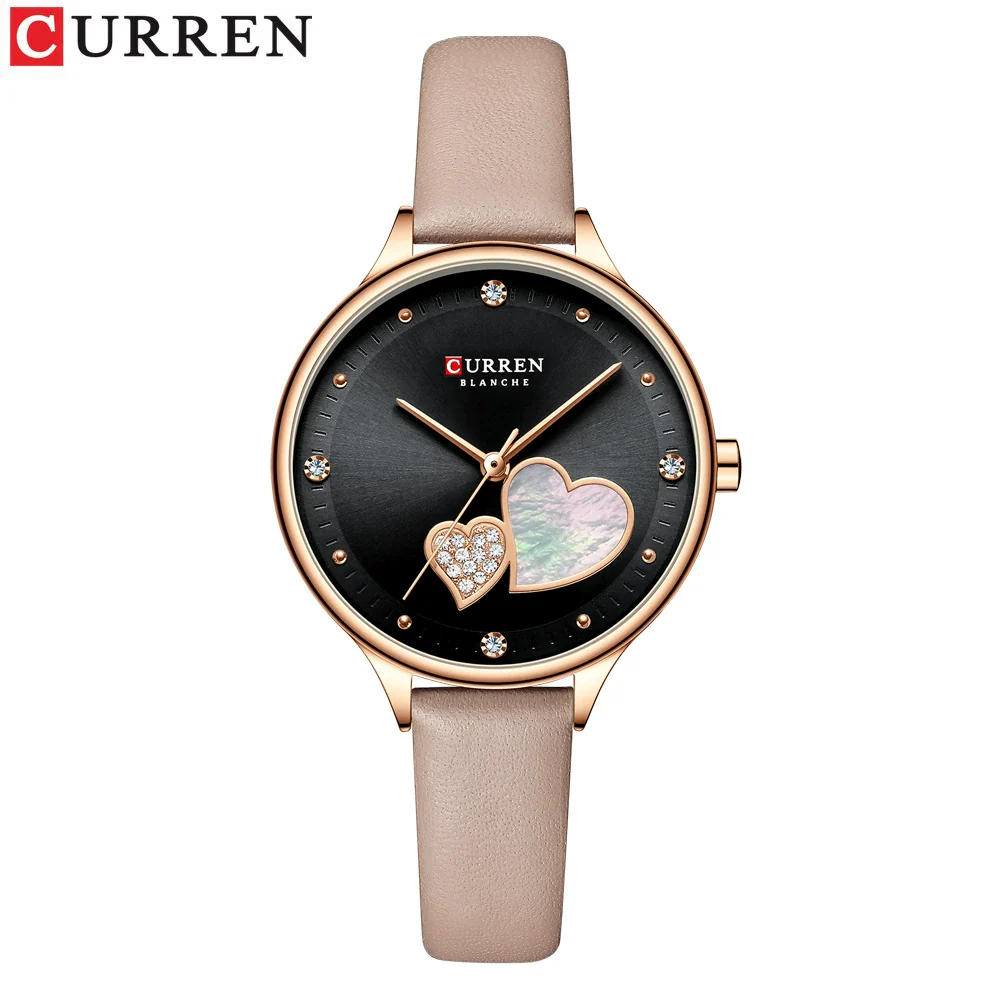 Women's Alloy Leather Casual Round Waterproof Quartz Watch With Pin Buckle And Onion Crown - Image 8