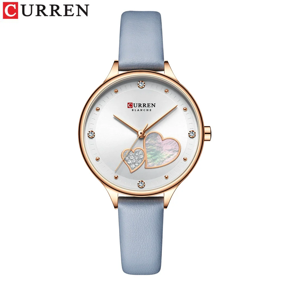 Women's Alloy Leather Casual Round Waterproof Quartz Watch With Pin Buckle And Onion Crown - Image 9