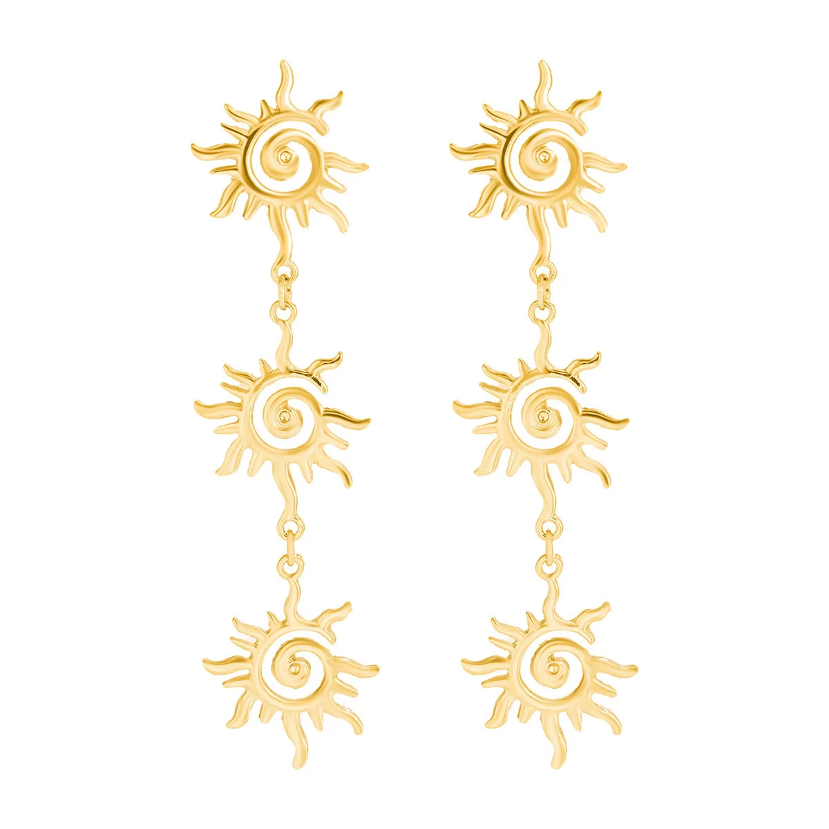 Women's Alloy Ochain Geometric Sunflower Metal Totem Electroplated Necklace Jewelry - Image 5
