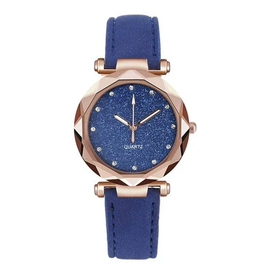 Women's Alloy Pu Belt Round Dial Starry Sky Leisure Fashion Casual Watch - Image 9