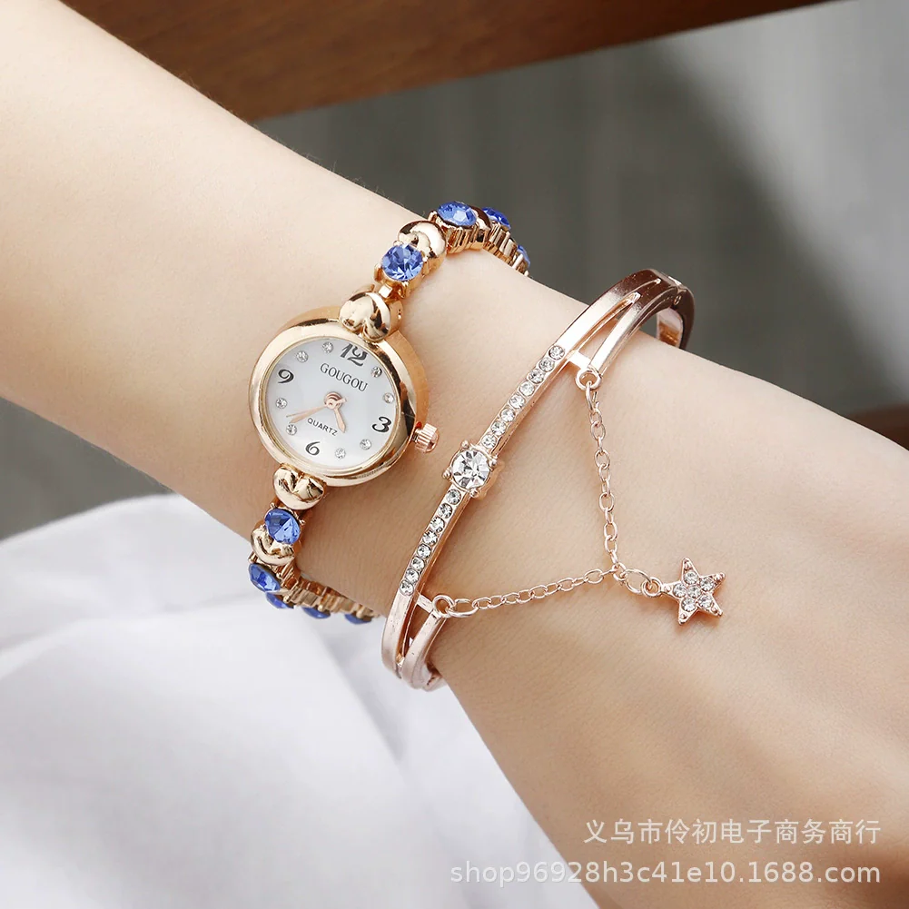 Women's Alloy Pu Bracelet Watch With Spiral Crown Pin Buckle And Round Dial - Image 12