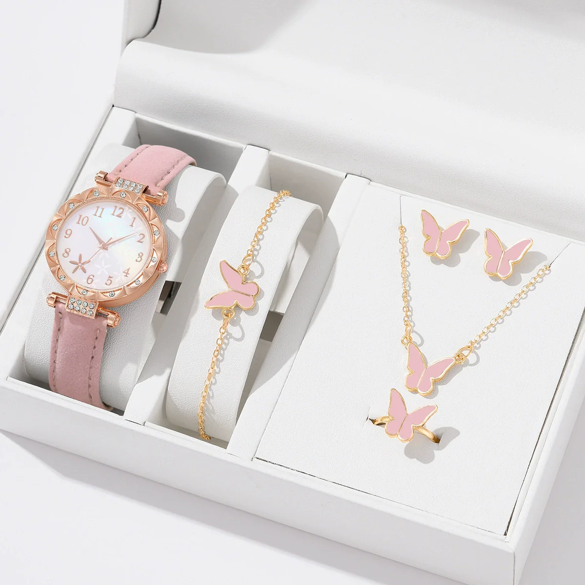 Women's Alloy Pu Strap Quartz Watch With Starfish Pattern And Round Dial - Image 2