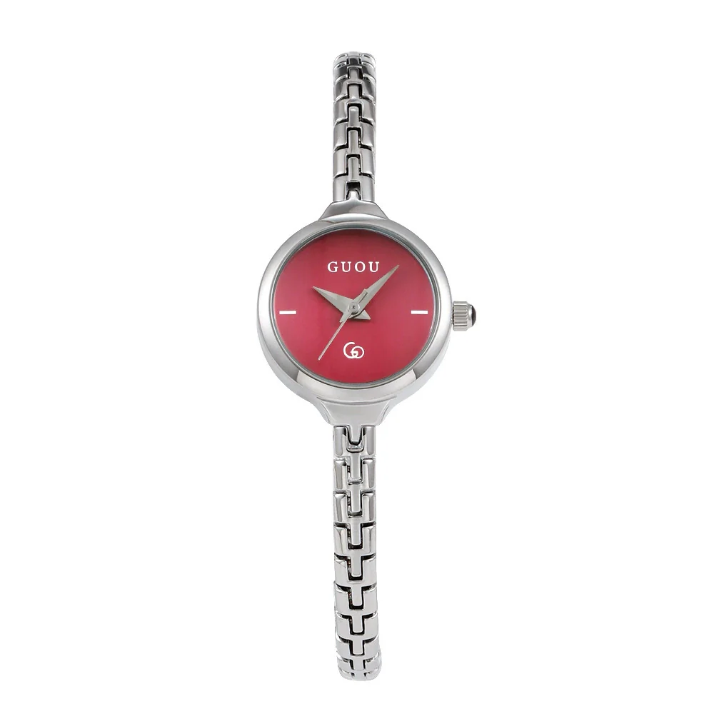 Women's Alloy Quartz Watch Round Dial Retro Fashion Style Jewelry Buckle Mineral Reinforced Glass Mirror - Image 5
