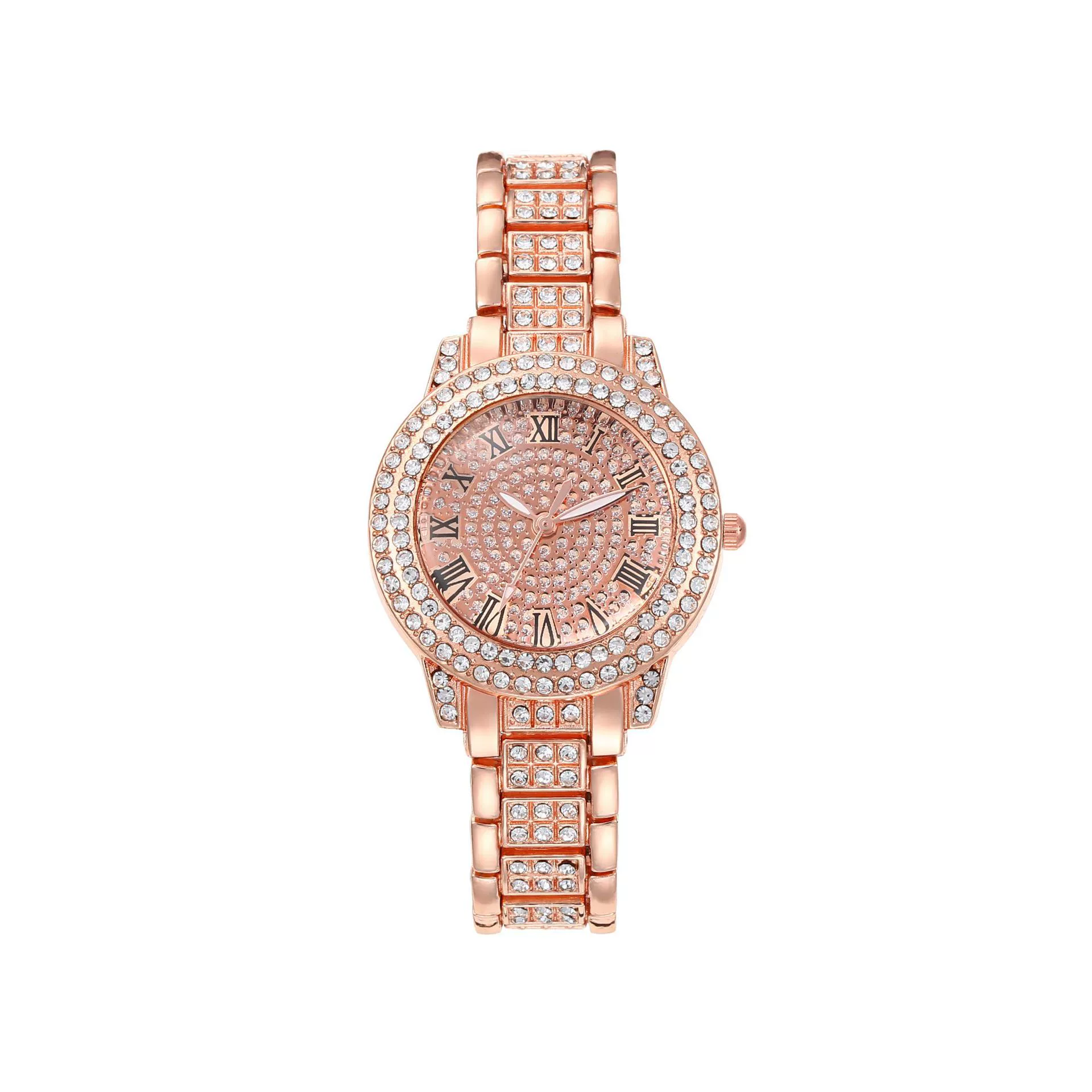 Women's Alloy Quartz Watch With Round Dial And Stainless Steel Clasp Casual Style - Image 4