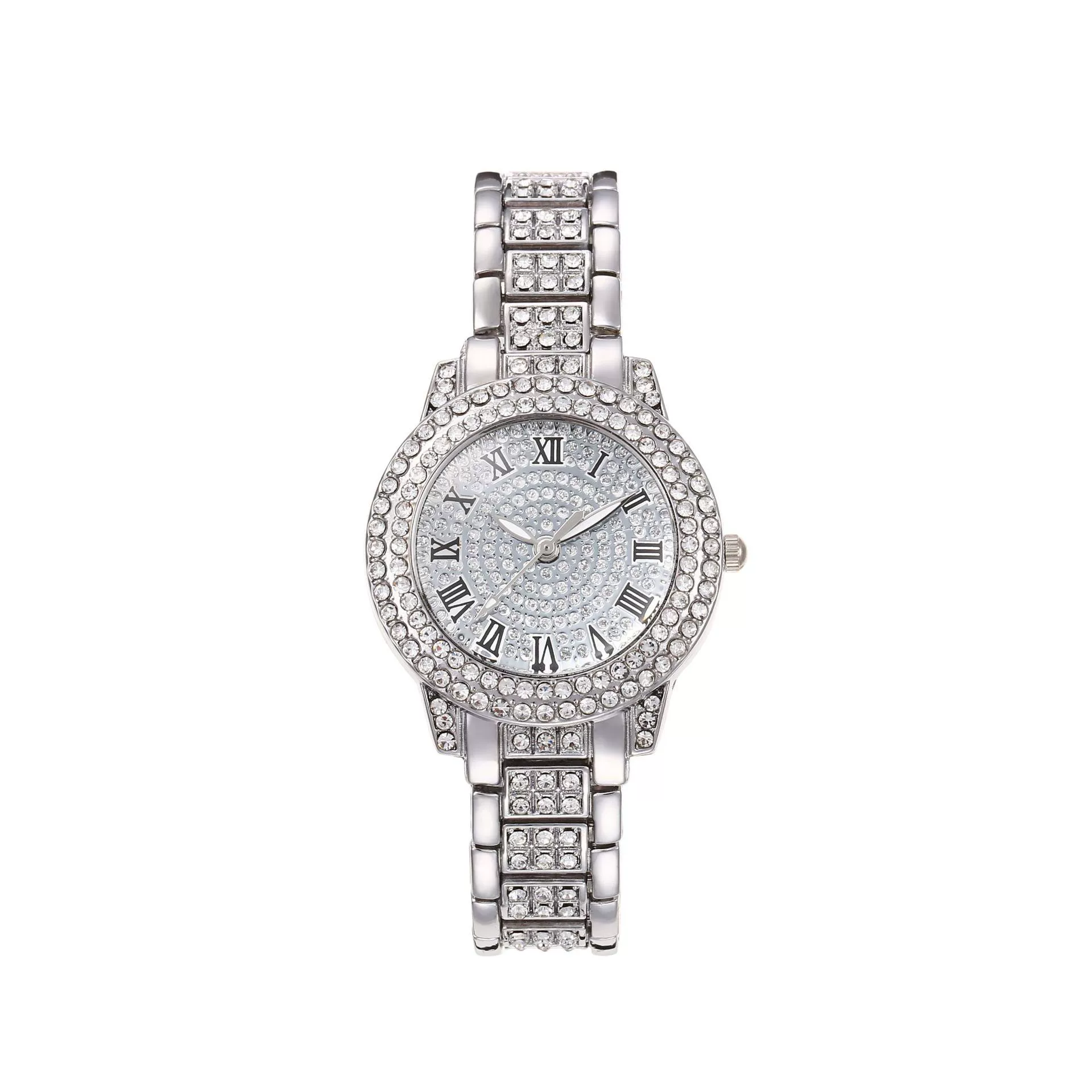 Women's Alloy Quartz Watch With Round Dial And Stainless Steel Clasp Casual Style - Image 5