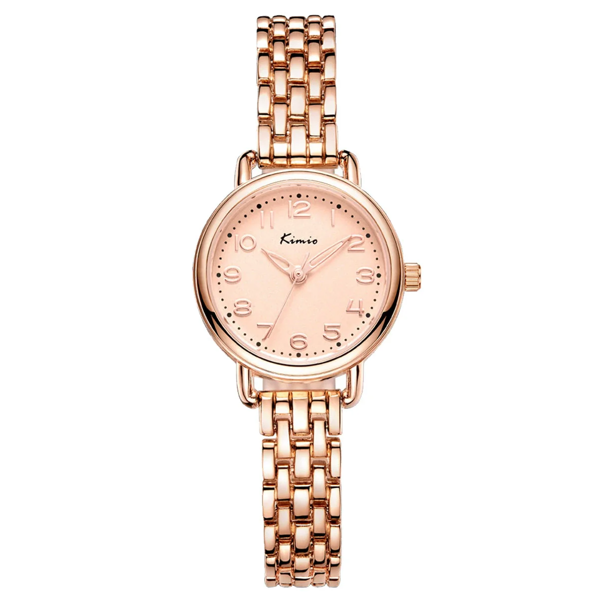 Women's Alloy Rose Gold Buckle Round Dial Fashionable Watch - Image 6