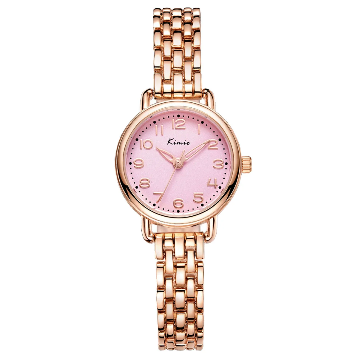 Women's Alloy Rose Gold Buckle Round Dial Fashionable Watch - Image 8