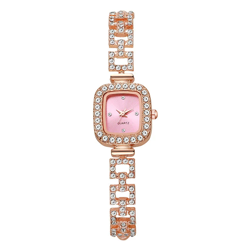 Women's Alloy Square Diamond Bracelet Quartz Watch Fashion Style - Image 12