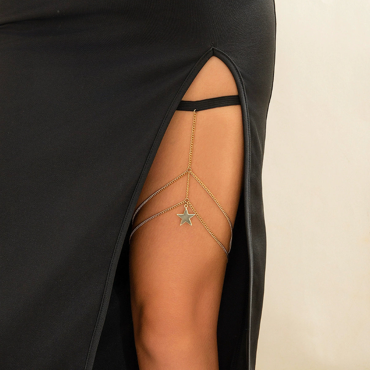 Women's Alloy Star Pendant Tassel Thigh Chain With Artificial Gemstones And Semiprecious Stones Inlay - Image 6