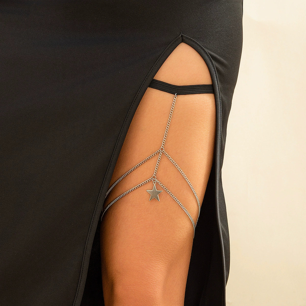 Women's Alloy Star Pendant Tassel Thigh Chain With Artificial Gemstones And Semiprecious Stones Inlay - Image 7