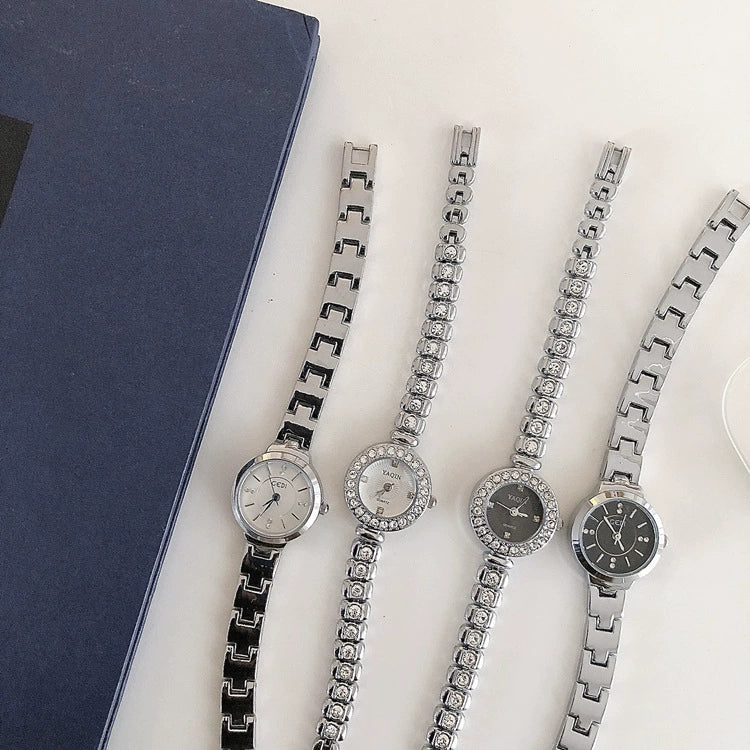 Women's Alloy Steel Band Fashion Compact Dial Bracelet Watch - Image 5