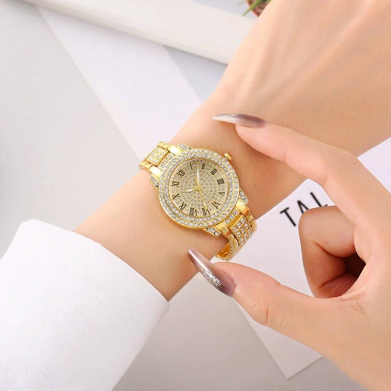 Women's Alloy Steel Quartz Watch With Starry Sky Pattern And Roman Digital Fashion Style - Image 3
