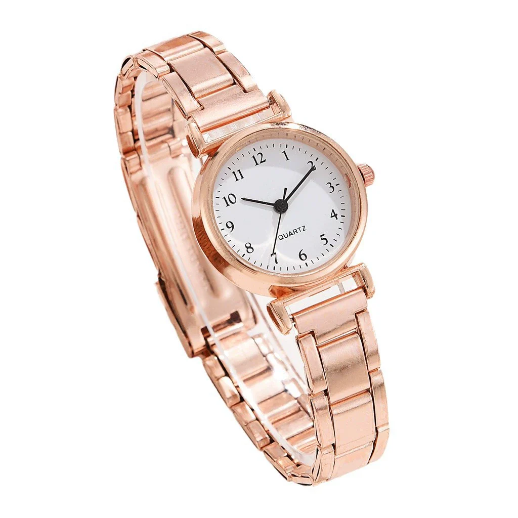 Women's Alloy Strap Round Dial Quartz Watch Simple And Versatile Style - Image 5
