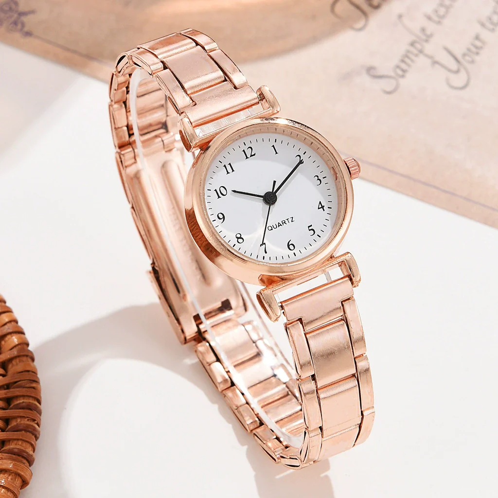Women's Alloy Strap Round Dial Quartz Watch Simple And Versatile Style - Image 8