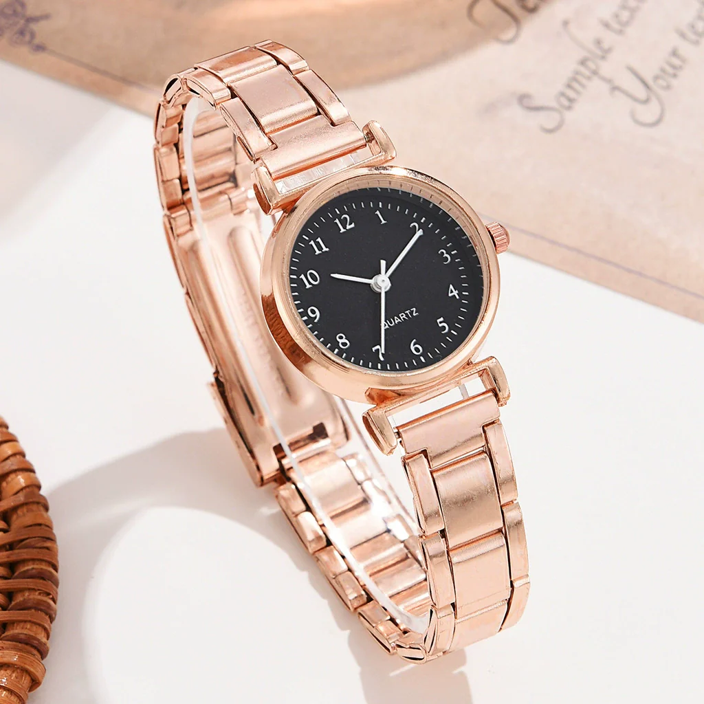 Women's Alloy Strap Round Dial Quartz Watch Simple And Versatile Style - Image 9