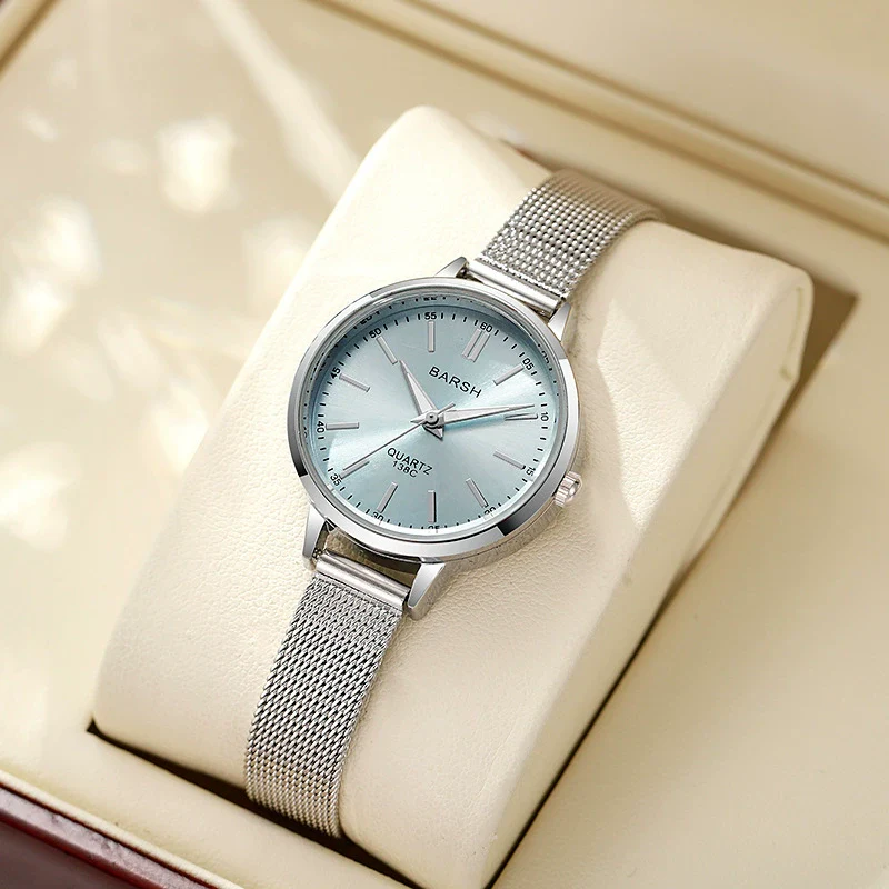 Women's Alloy Watch With Round Dial And Stainless Steel Clasp Simple Elegant Light Luxury Style - Image 6
