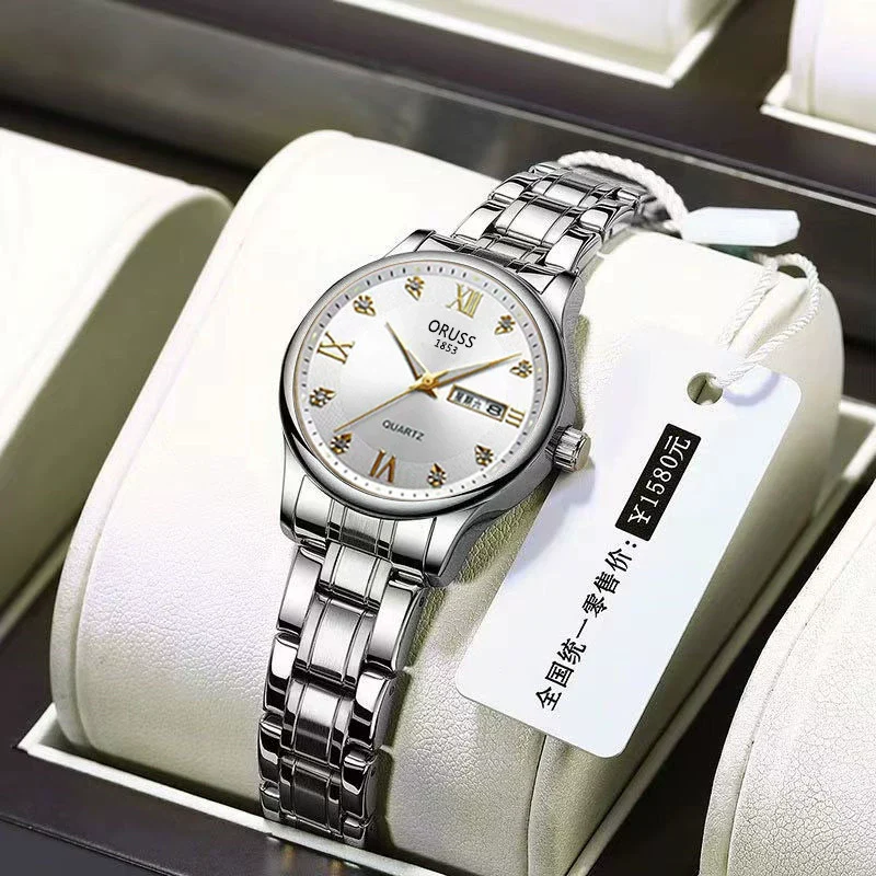Women's Alloy Waterproof Quartz Watch Business Style Round Dial - Image 10