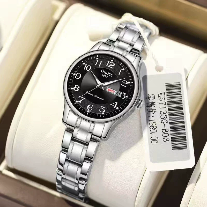 Women's Alloy Waterproof Quartz Watch Business Style Round Dial - Image 16