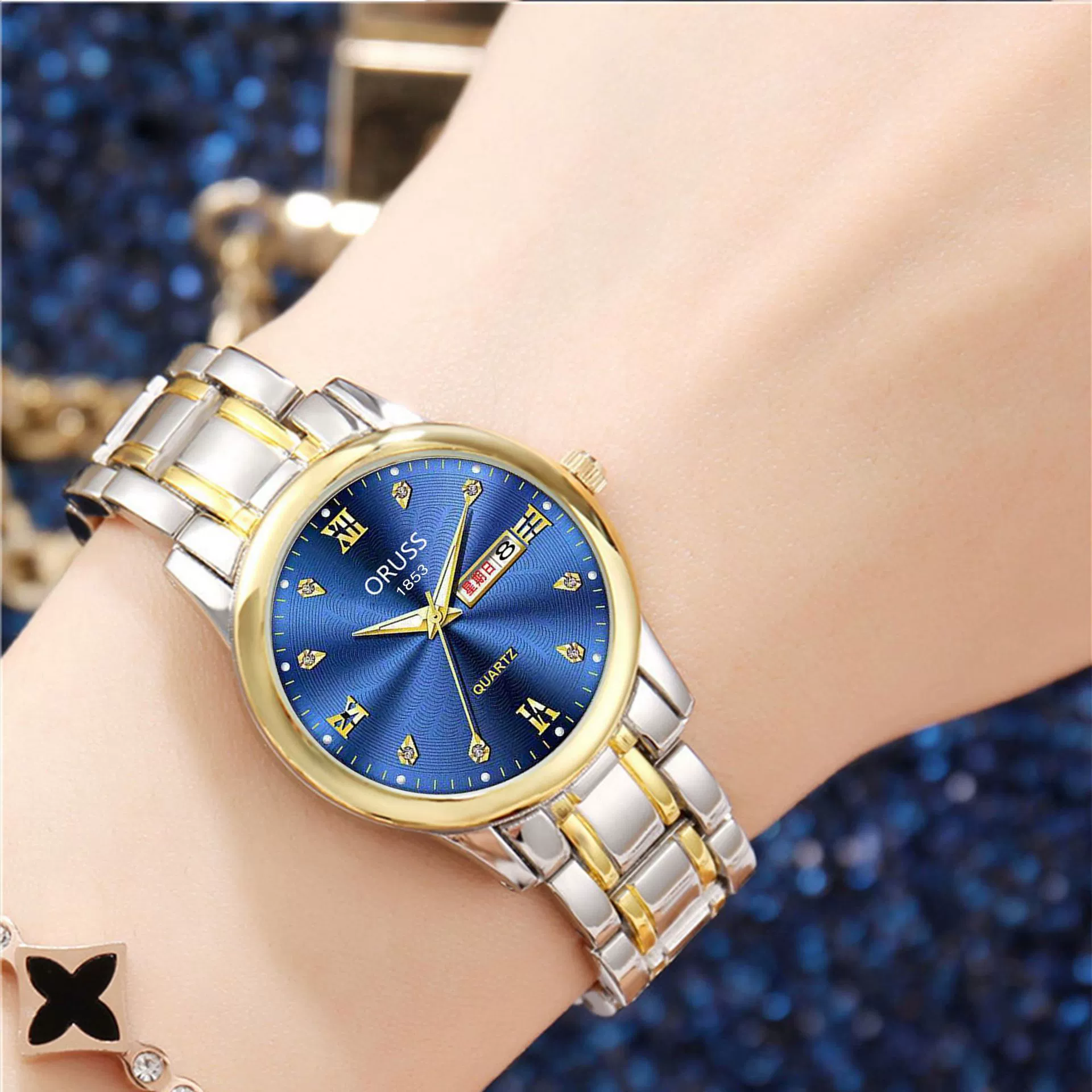 Women's Alloy Waterproof Quartz Watch Business Style Round Dial - Image 7