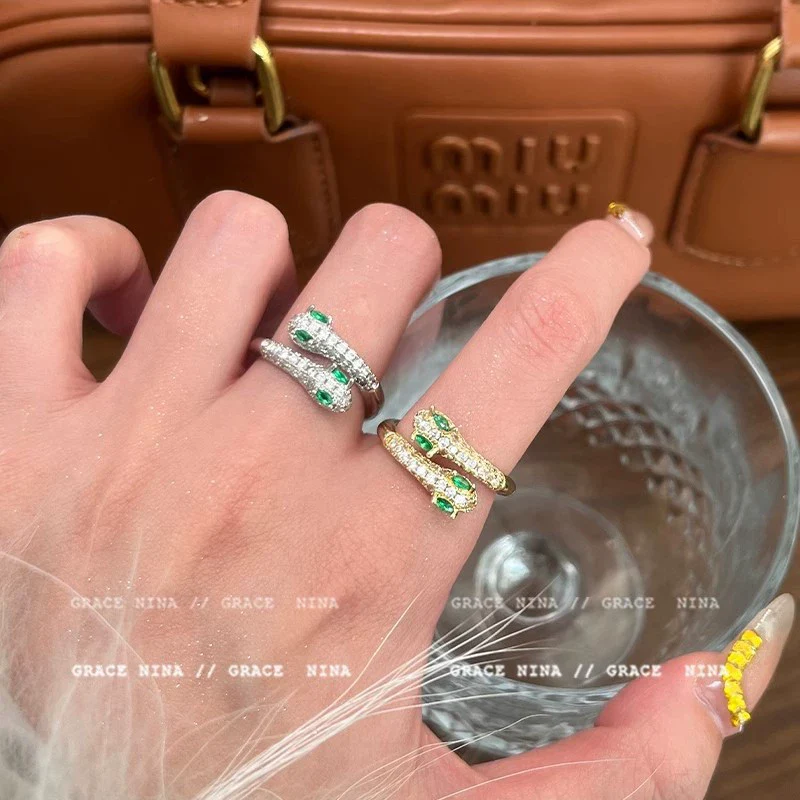 Women's Alloy Zodiac Snake Winding Open Ring With Electroplating - Image 3