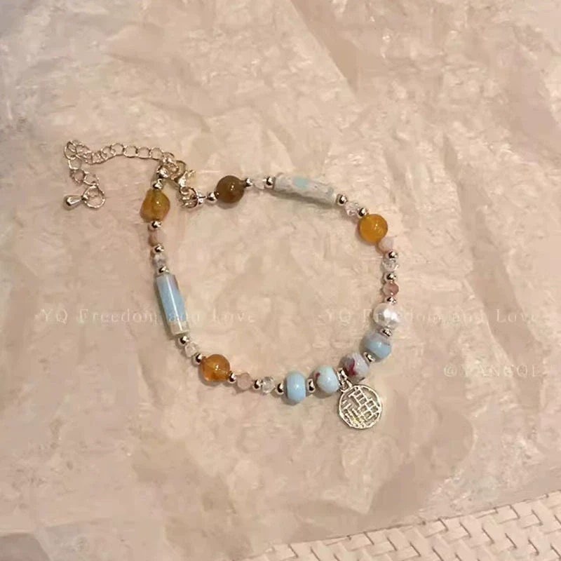 Women's Beaded Alloy Necklace With Geometric Pattern And Electroplating Treatment - Image 7