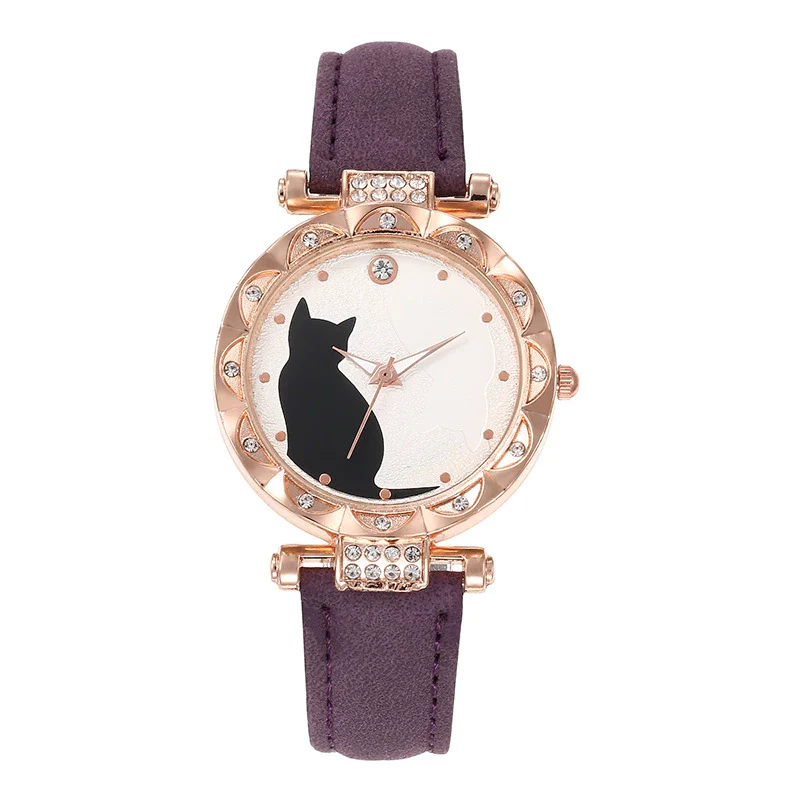Women's Belt Watch Alloy Case Imitation Leather Strap Stainless Steel Clasp Round Dial Leisure Style - Image 13
