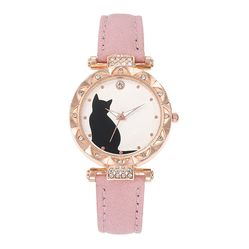 Women's Belt Watch Alloy Case Imitation Leather Strap Stainless Steel Clasp Round Dial Leisure Style - Image 3