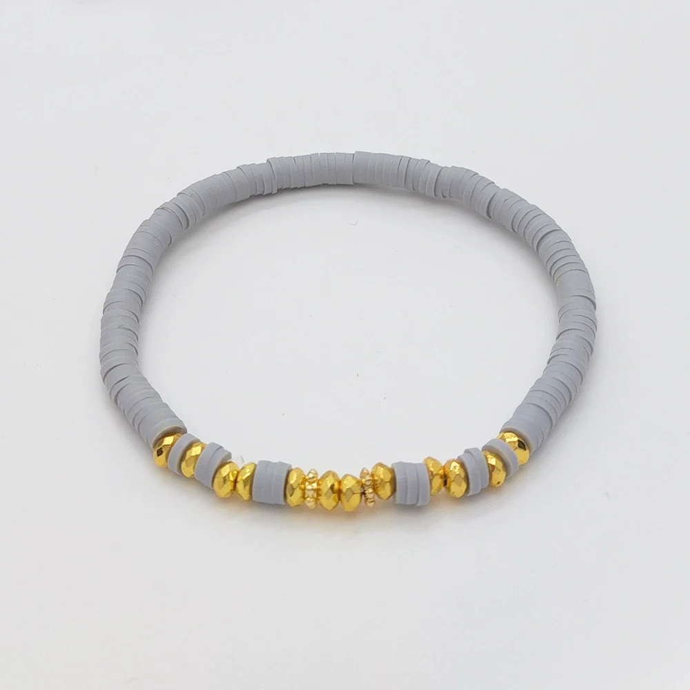 Women's Bohemian Style Soft Pottery Beaded Handwoven Geometric Bracelet - Image 9